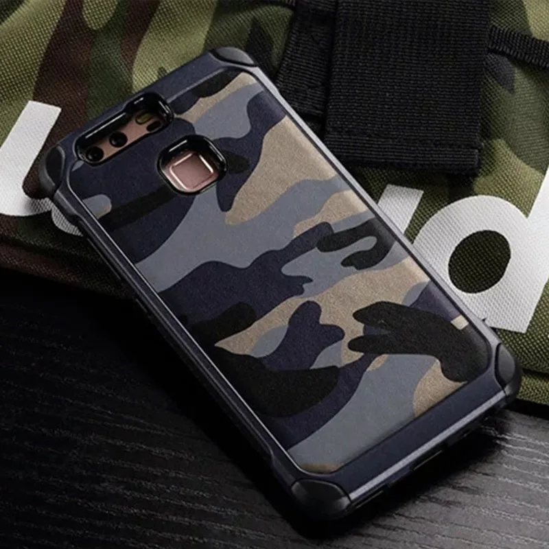 Army Camo Camouflage Back Cover For Huawei P9 P8 P10 Lite 2017 Hard Plastic Soft TPU Armor Case P20 Pro Plus |