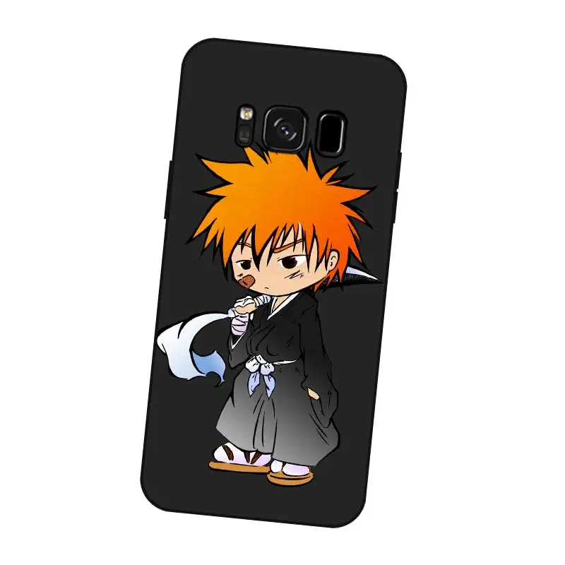 P019 Bleach Cute Black Silicone Case Cover For Samsung Galaxy S5 S6 S7 S8 S9 S10 5G S10E S11 S11E Lite Edge Plus |