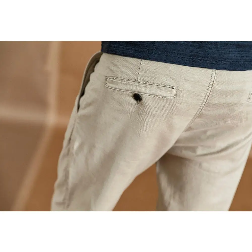 Мужские повседневные брюки SIMWOOD летние штаны из хлопка и льна длиной до щиколотки