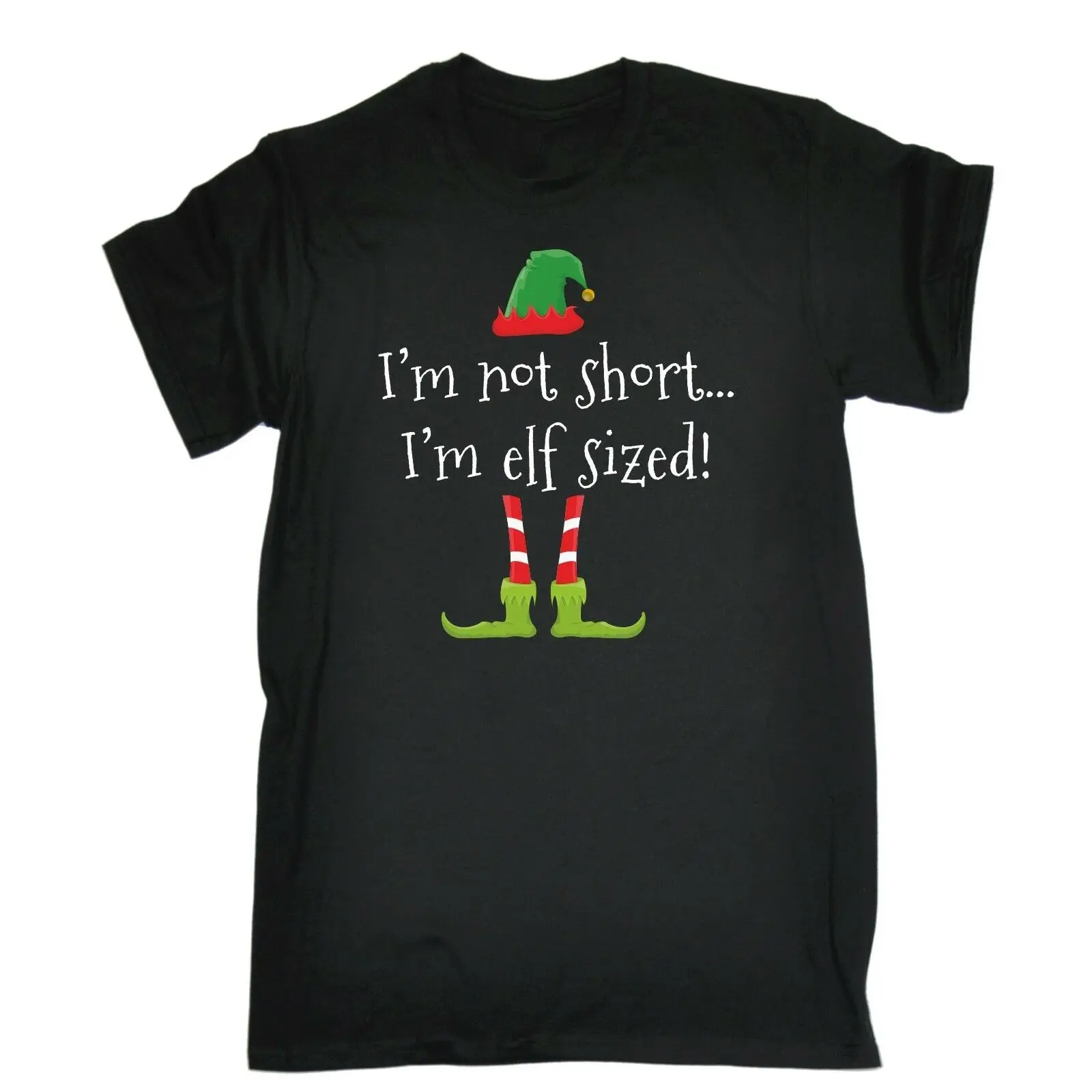 Im Not Short Elf размер футболка Рождественский Забавный подарок Санта мультфильм