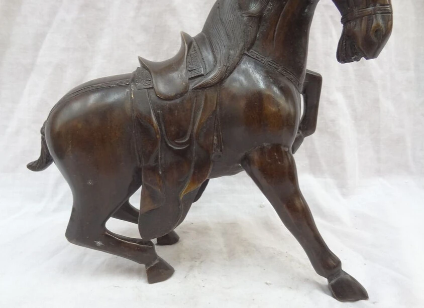 SCY song voge gem S2777 9&quot Chinese Bronze Animal Sculpture Stubborn JiXiang Tang Horse Statue | Дом и сад