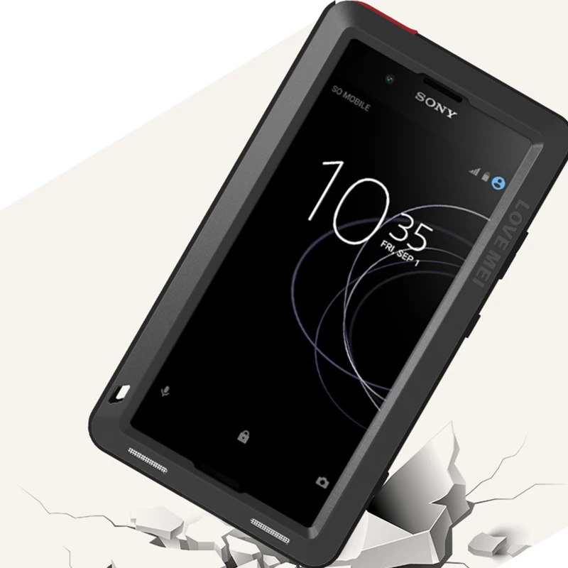 Алюминиевый металлический чехол LOVE MEI для Sony Xperia XA1 Plus противоударный