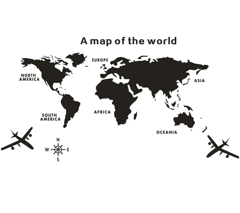 Карта мира акриловая 3D твердая кристальная Настенная Наклейка на стену для