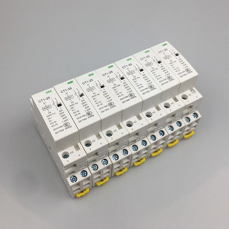 CT Американская классификация проводов 2р 25A 220 V/230 V 50/60HZ Din rail AC контактор для дома 2NO