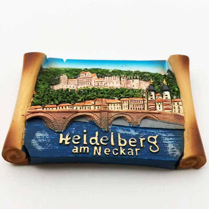 Германская туристическая Культурная столица Heidelberg древняя карта моста