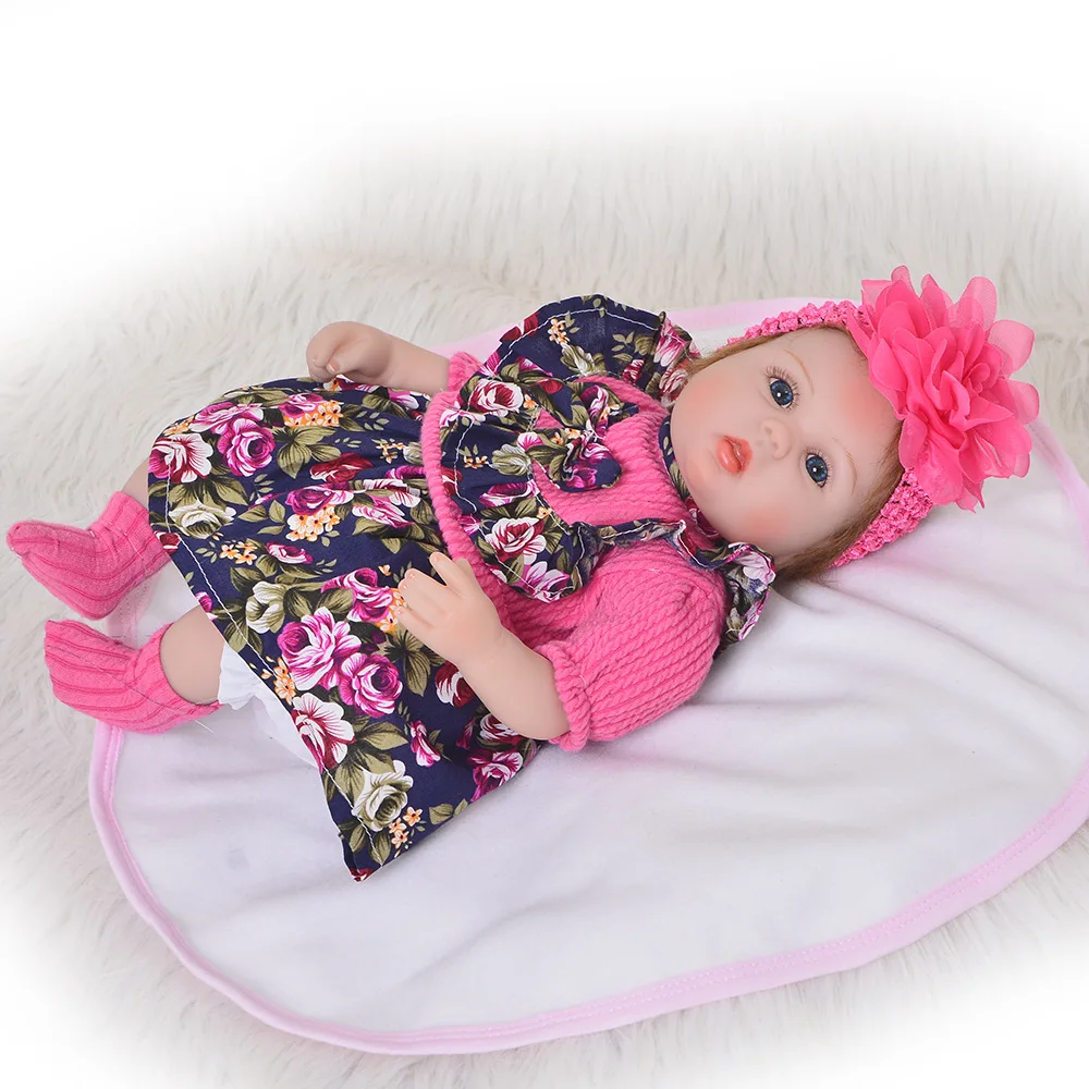 Реалистичные ребенка игрушка Reborn Baby Doll с ткани тела 17 дюймов популярные детские