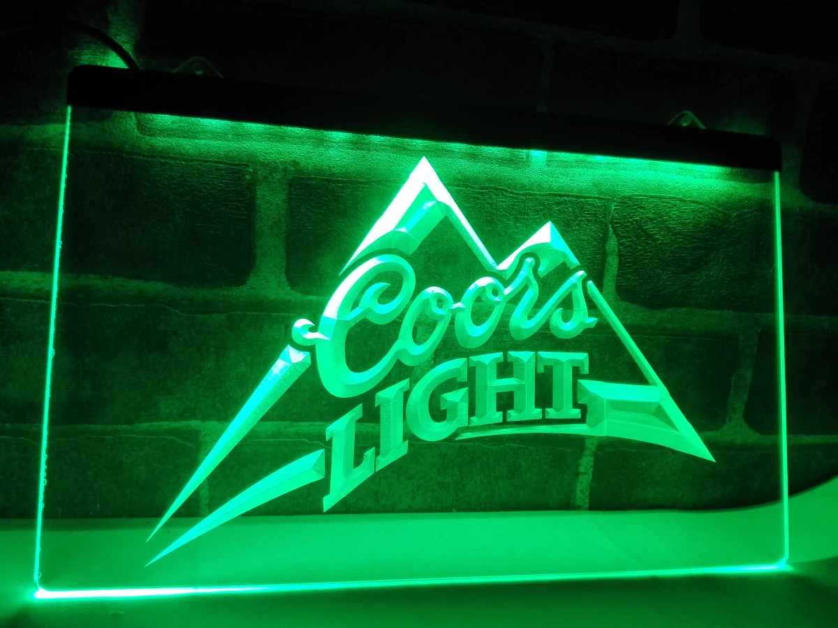 LA004 светлое пиво Coors Бар Паб логотип светодиодный неоновый Световой значок для