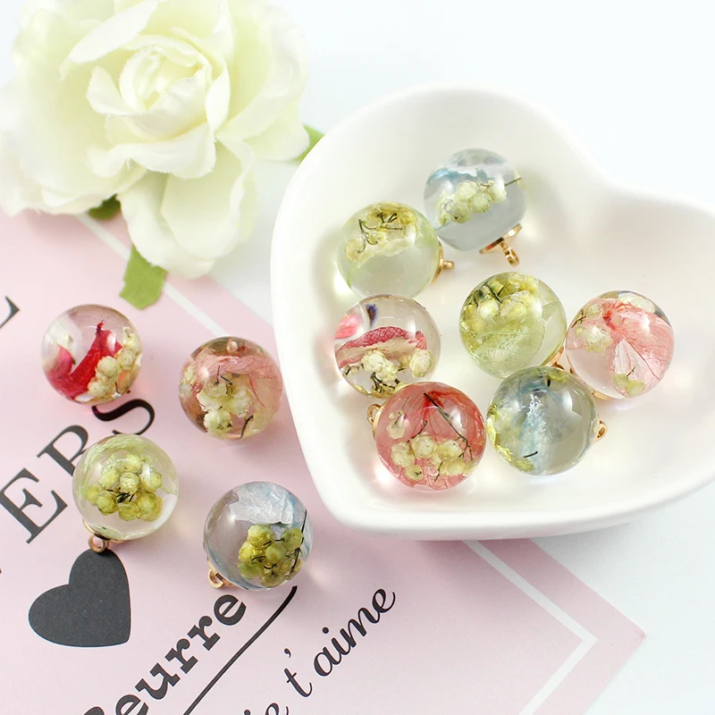 

Круглые фотоподвески, подвеска для террариума с сушеными цветами, 4 шт., 16 мм, Цветочная смола, сфера применения