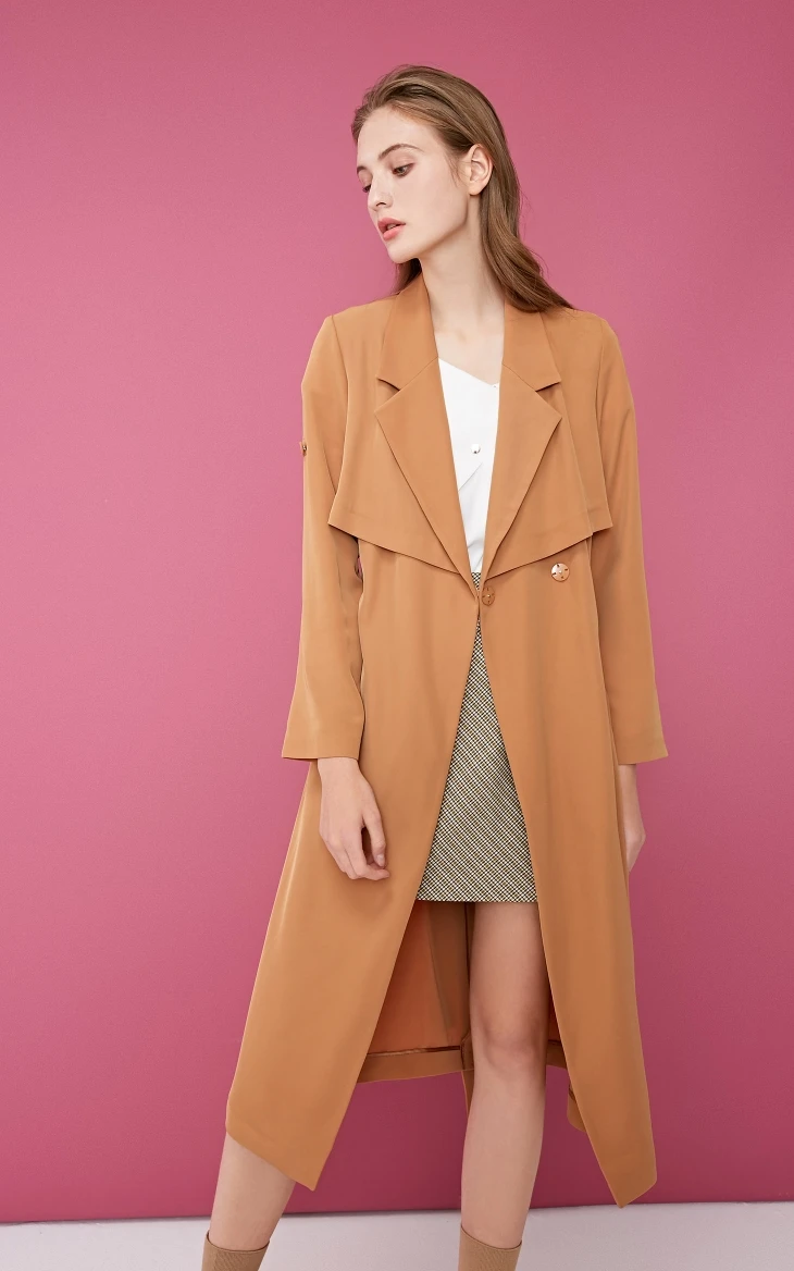 Vero Moda куртка женская О товаре задняя крышка с лацканами, шнуровка, высокие чистый Тренч | 318321541