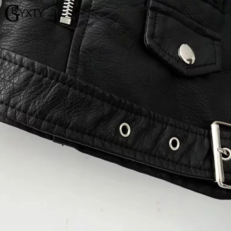 Женская куртка на молнии GBYXTY cchaqueta moto из искусственной кожи в стиле панк 2018 модная