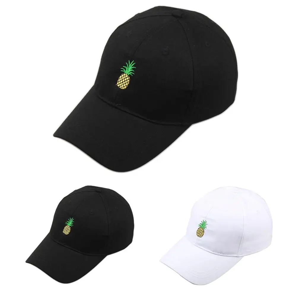 100% хлопок ананас Вышивка Мужская и Женская бейсбольная Кепка Snapback хип хоп