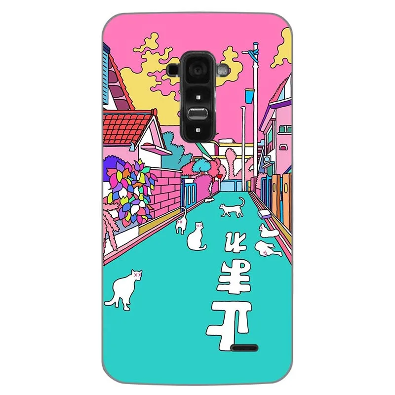 Для LG G Flex D958 F340L F340S чехол твердый пластиковый чехол на заднюю панель чехол s абстрактный Твердый чехол с рисунком - Цвет: C039