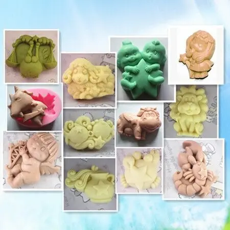 

12 шт., силиконовая форма для мыла
