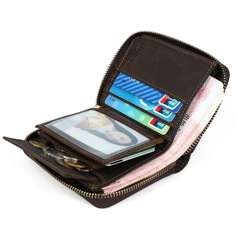 TIDING мужской кошелек из натуральной кожи держатель для кредитных карт модный