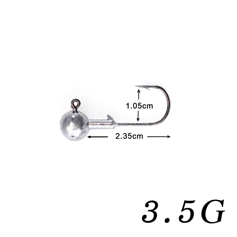 JH-3.5 5 шт./лот JH 1 г 2 г 5 г 7 г 14 г 20 г Кривошип приманки из свинца голова сталь колючие Крючки рыболовные снасти аксессуары - Цвет: JH-3.5