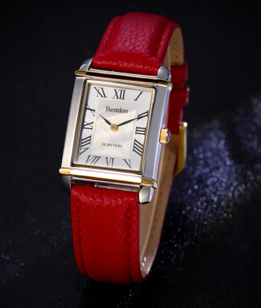 Бренд Bestdon Женщины Прямоугольник Кварцевые Наручные Часы Relógio Feminino Леди Мода &