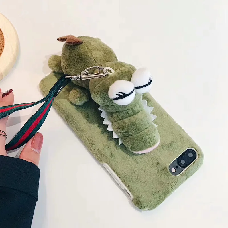 Роскошные гладкие меха зима теплая чехол плюшевые для iphone 8 7 плюс 6 6s 3d пушистый