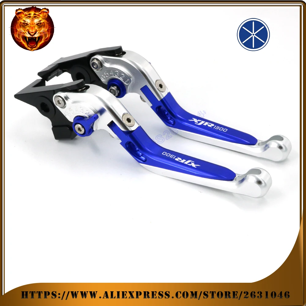 

Motorcycle Adjustable Folding Extendable Brake Clutch Lever For YAMAHA XJR 1300 XJR1300 1998 1999 2000 2002 2001 RED logo black