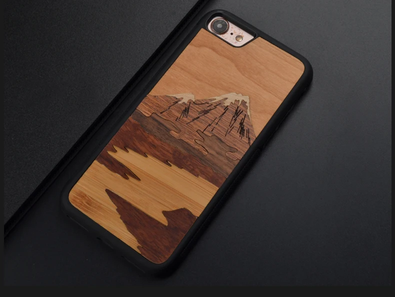 Гора Фуджи мобильный пейзаж Настоящее Дерево резной чехол для iPhone X 8 6 S 7 Plus красивый чехол для телефона Huawei P10 Plus