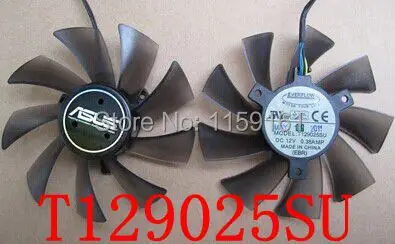Видеокарта T129025SU 12 В 0.38A 4PIN для ASUS HD7970 HD7950 GTX680 DirectCU II вентилятор бесплатная