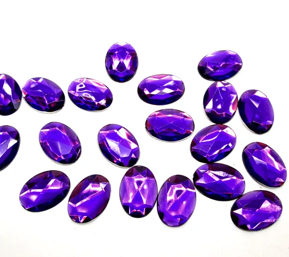 100 шт. смешанные овальные акриловые декоративные бусины с плоским основанием