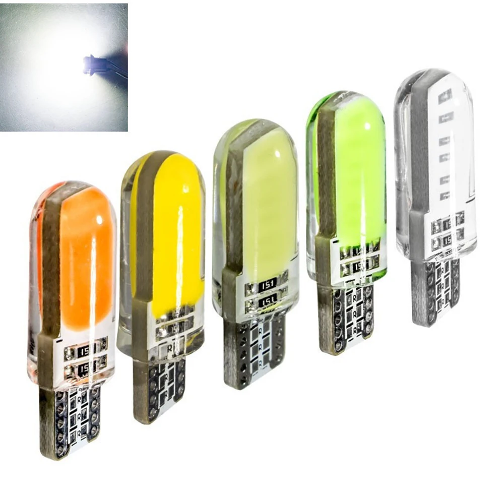 Yushuangyi 20X T10 W5W COB светодиодный силикагель водонепроницаемый клиновидный