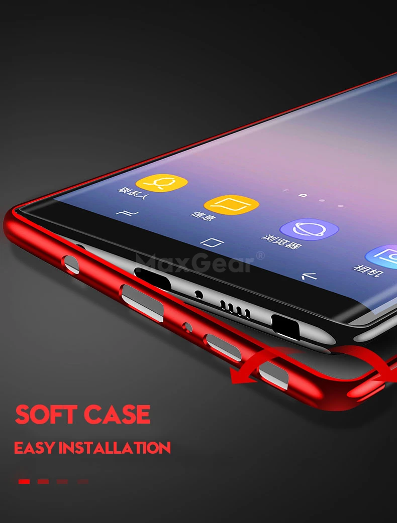 MaxGear защитный силиконовый чехол для телефона для samsung Galaxy Note 5 8 9 прозрачный тонкий чехол для samsung S6 S7 Edge S8 S9 Plus