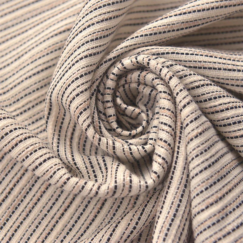 Высококачественная ткань из чистого хлопка рисово белая плетеная полосатая
