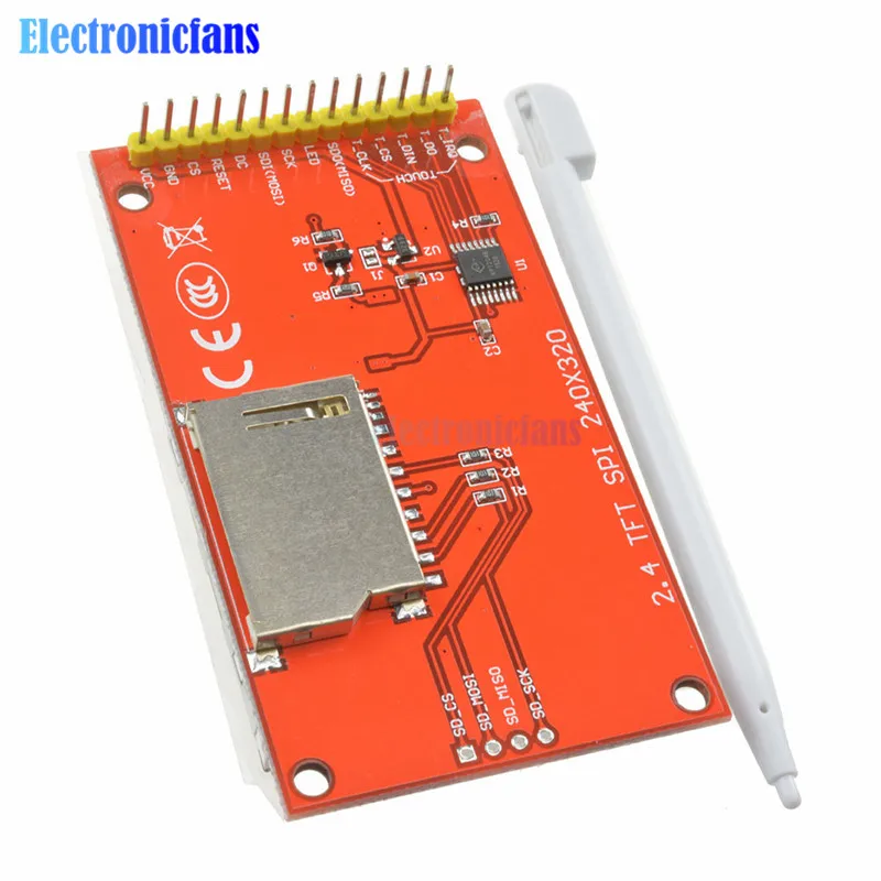 2," 2,4 дюймов 240x320 SPI TFT lcd Сенсорная панель модуль последовательного порта ILI9341 3,3 V 5V PCB адаптер ЖК-дисплей для Arduino Micro SD