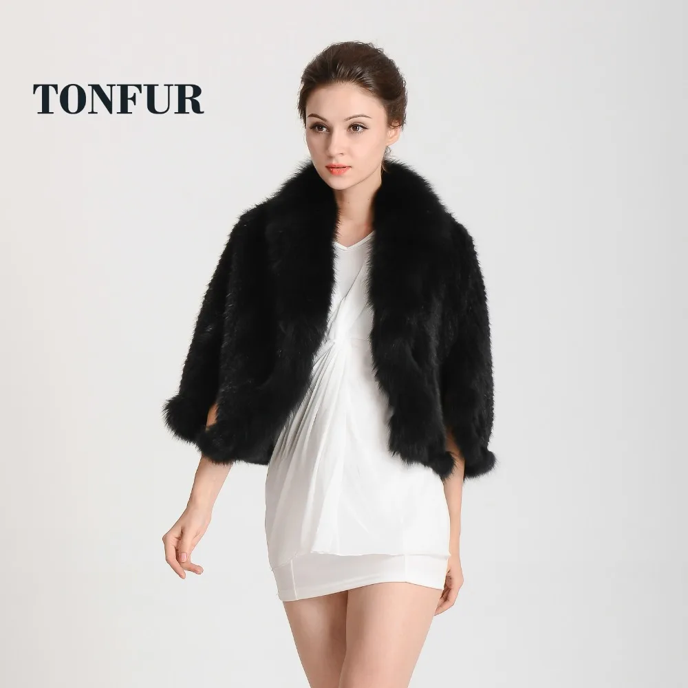 2019 Новое поступление Специальное предложение! Вязаная Шаль из натурального меха