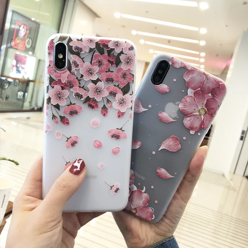 Силиконовый чехол для телефона с объемным цветком Xiaomi Redmi Note 5 A 4X Mi 9 8 6x 5x мягкий из
