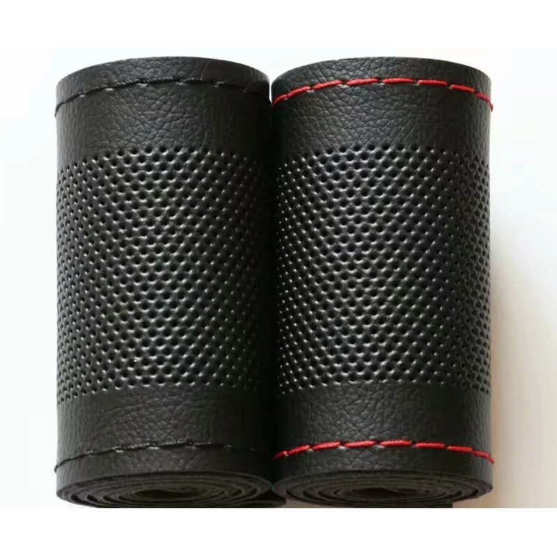 

DIY микро-волоконная Кожаная оплетка чехол рулевого колеса автомобиля с игольчатой нитью для стайлинга автомобиля