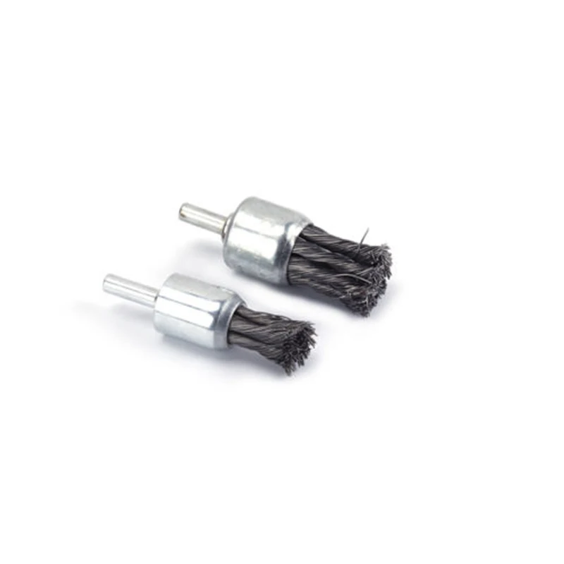 

2pcs Set Durable Flat Knotted Steel Wire Cup Brushes For Rust Removing Practical