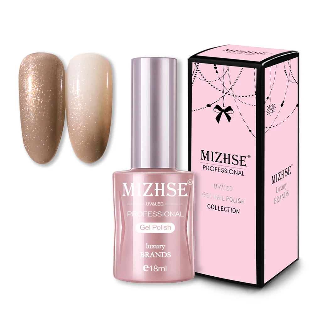 RXGGJ014 MIZHSE 18 мл УФ-гель для ногтей Розовое Золото Блестки замачиваются УФ-гель лак цветной лак для ногтей DIY Nail Art Laquer - Цвет: RXGGJ014