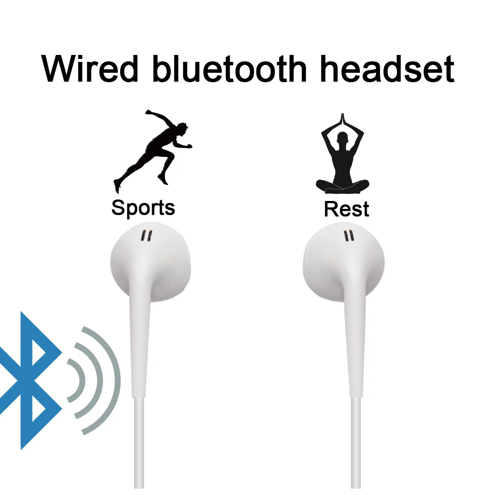 Bluetooth наушники Спортивная беспроводная гарнитура портативные с микрофоном для