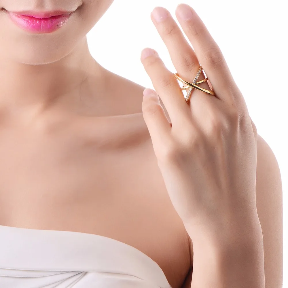 Стильный Мода 2017 г. Для женщин Кольца Творческая звезда горный хрусталь