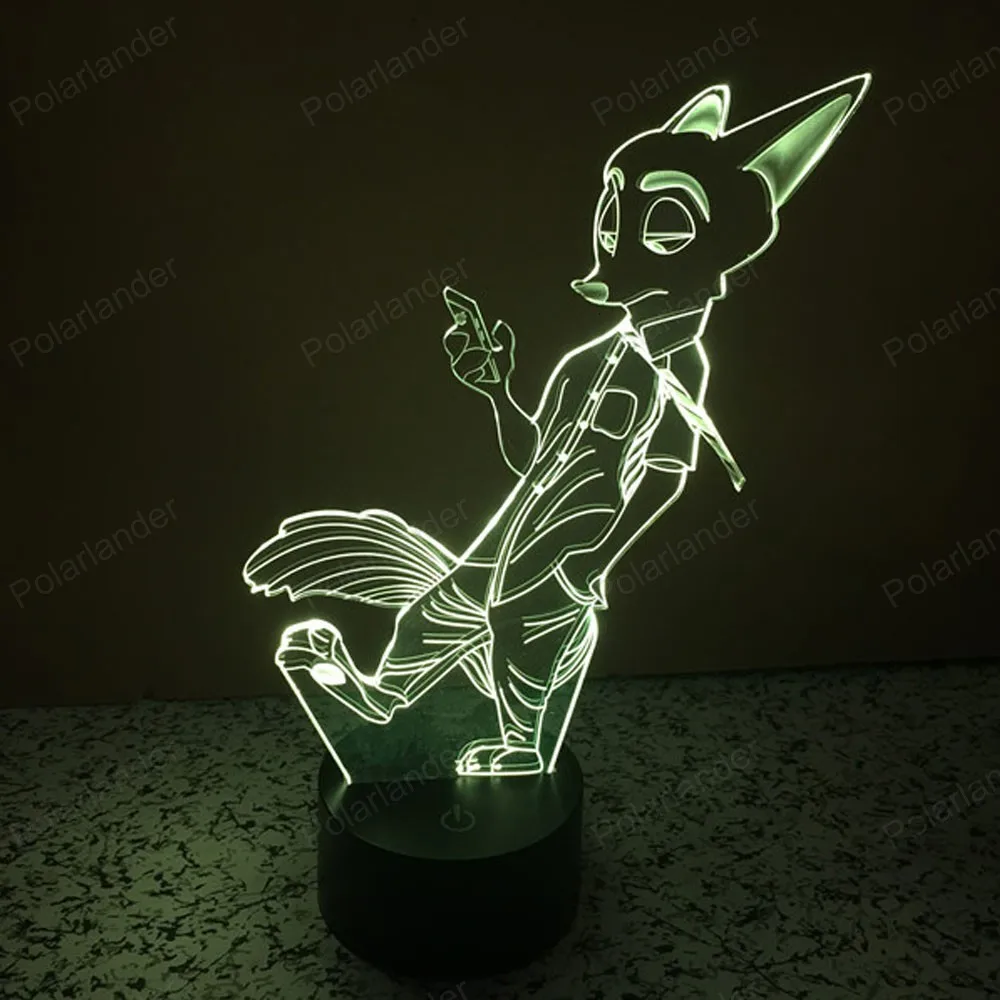 7 цветов изменение 3D огни LED USB красочный сенсорный иллюзия лампы творческий