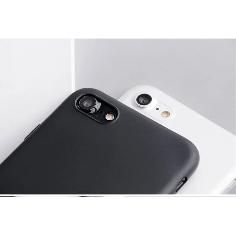 Capinha для iPhone 7 8 6 6s Plus матовый белый черный силиконовый чехол i Phone s Apple Чехлы мягкие