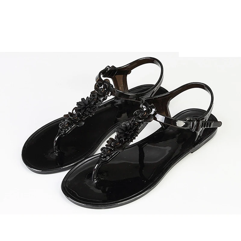 Прямая поставка сандалии сезон лето босоножки на плоской подошве с цветочным