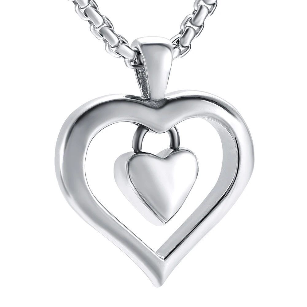 JJ001 двойное женское ожерелье из нержавеющей стали|necklace urns|urns for ashesurn jewelry |