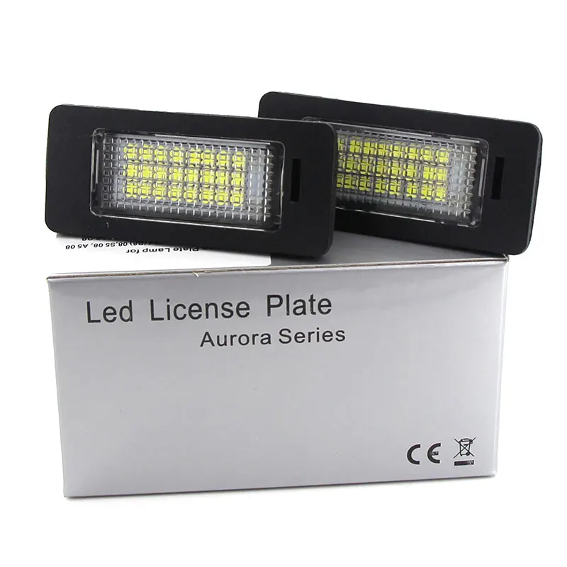 Комплект из 2 предметов белый ошибок 24SMD Автомобильный светодиодный номерной