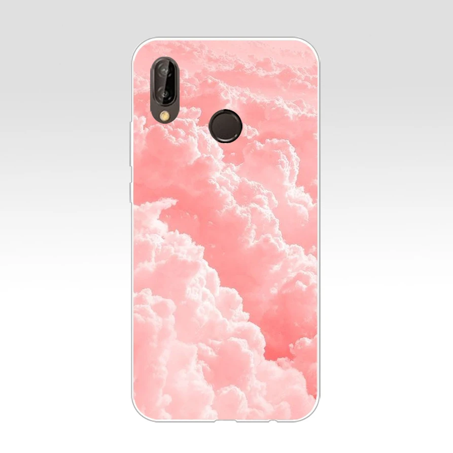 Мягкий силиконовый чехол из ТПУ для huawei p 20 lite pro y6 254 mate 10 2017 H с облаками на голубом
