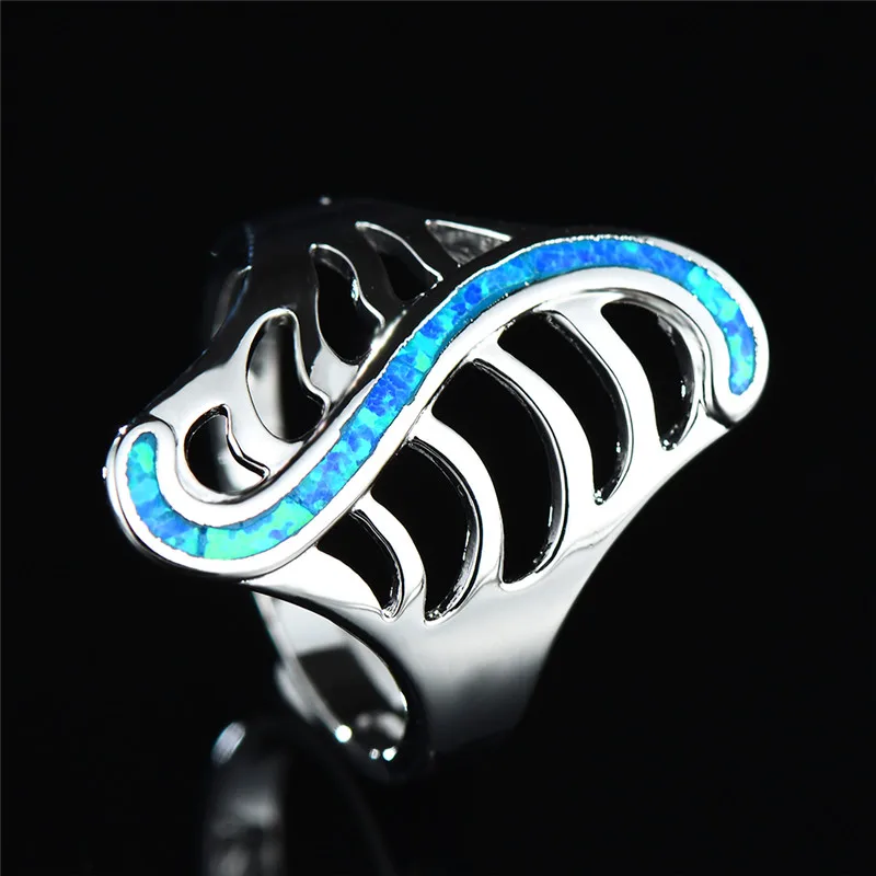 Кольца с костями в стиле бохо мужские и женские кольца синим белым огненным