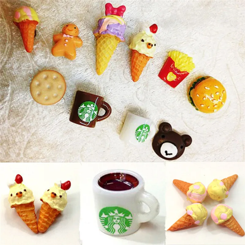 Серьги-гвоздики в виде мороженого гамбургера 1 шт. | Украшения и аксессуары