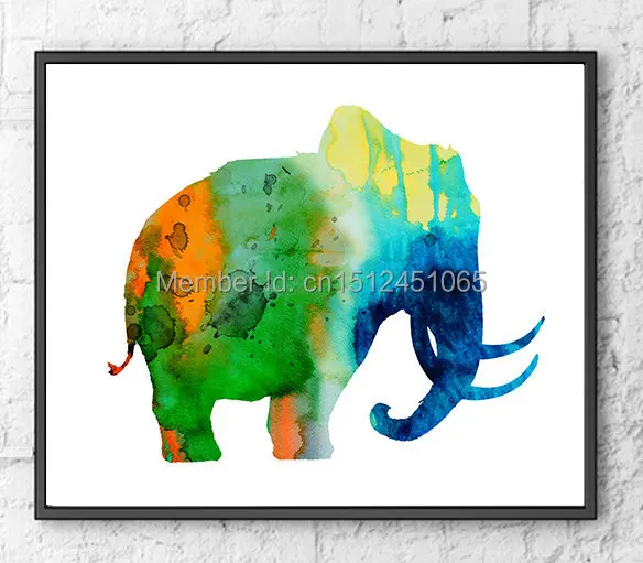

New kids children living room bedroom home wall art decor abstract elephant wall art picture animal printed painting print art