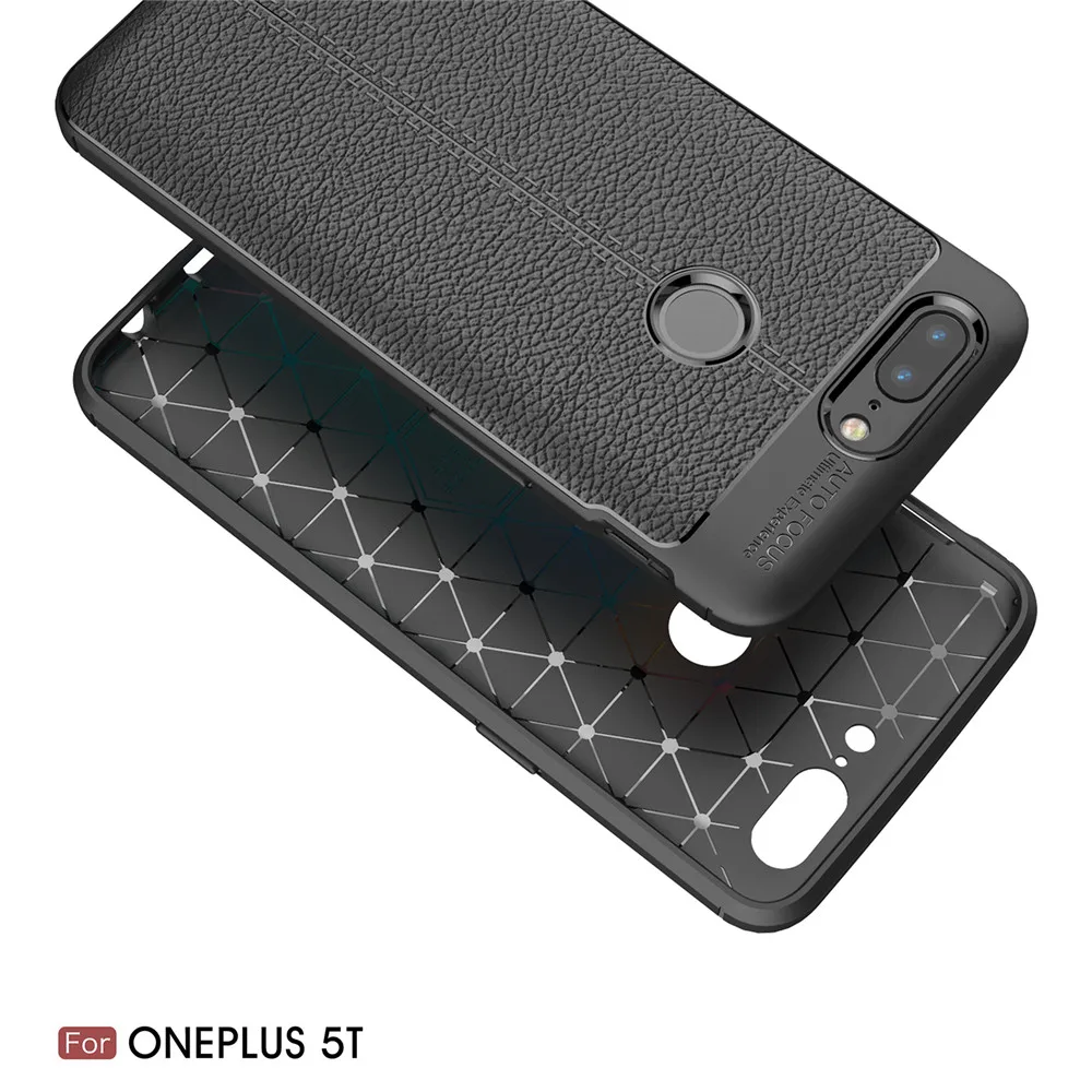 For Oneplus 3 3T 5 5T Bumper Case Soft Matte Skin Litchi Texture Cover for 6 6t 7 Pro Protective Phone Shell |