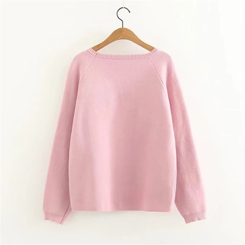 LUNDUNSHIJIA Flower Embroidery Women Sweaters 2017 Autumn Winter New Fashion Casual Pullover Long Sleeve O-neck Knitwear 4 Color | Женская