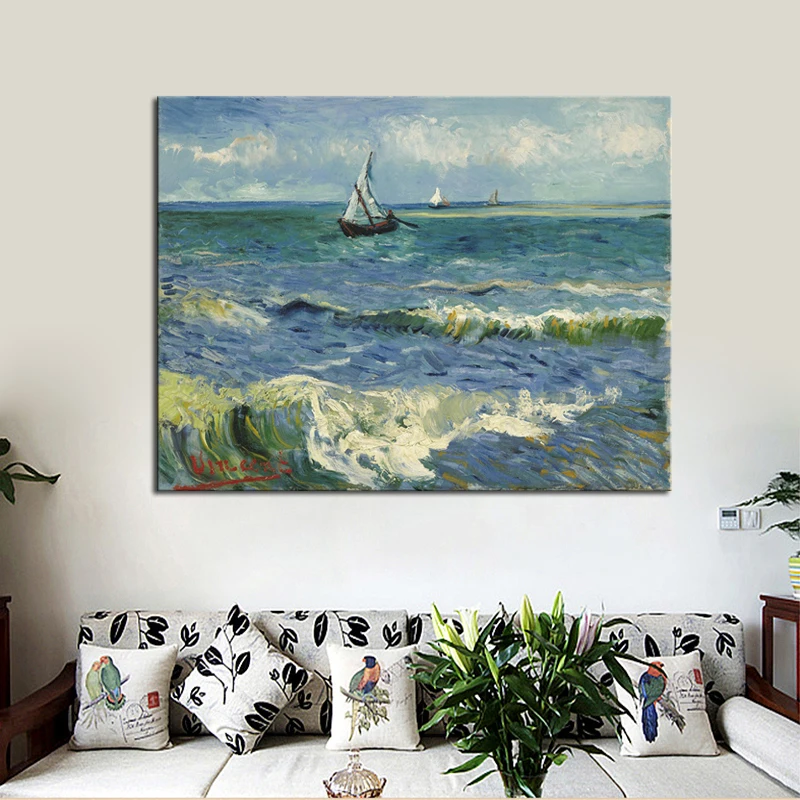 

Vincent Van Gogh Oil Painting Sailboat Oil Painting Van Gogh Seascape Near Les Saintes Maries De La Mer