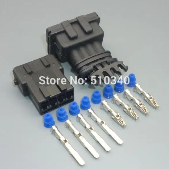 

1set.4 hole 4pin spray rail connector socket oxygen sensor plug connector with terminal