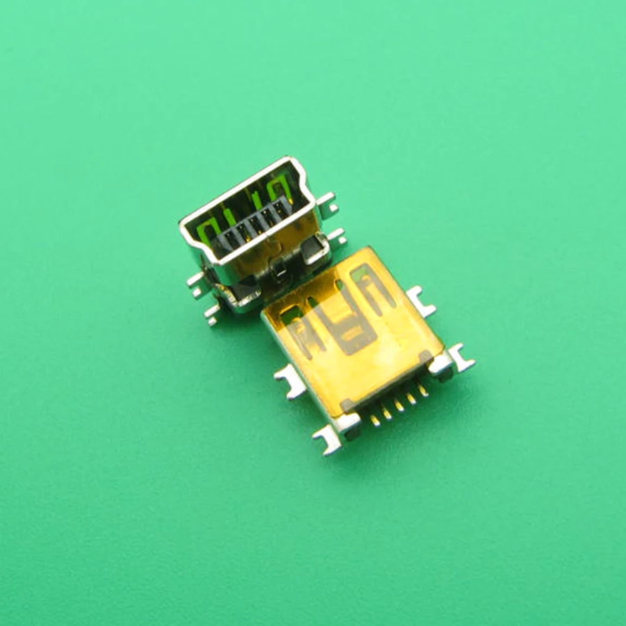 100 шт. высокое качество мини-USB Тип B Женский 5-контактный SMT SMD гнездо разъема ПП